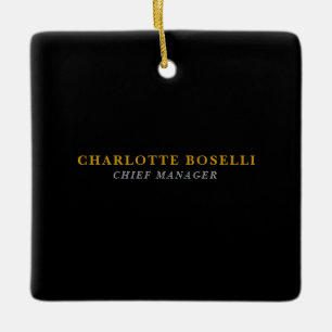 Minimalistisches Klassisches Schwarz Gold Farbe Keramikornament
