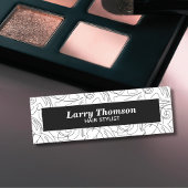 Minimalistisches, klassisches Schwarz-weißes Abstr Namensschild