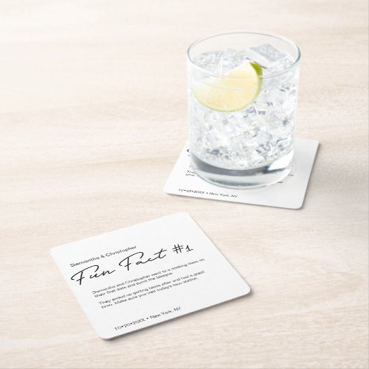 Minimalistisches klassisches Schwarz-weißes Vergnü Rechteckiger Pappuntersetzer (Vor Ort)