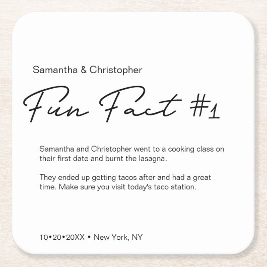 Minimalistisches klassisches Schwarz-weißes Vergnü Rechteckiger Pappuntersetzer (Vorderseite)