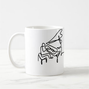 Minimalistisches Klavier für Damen Kaffeetasse