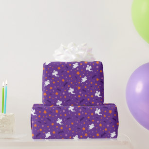 Minimalistisches kleines Halloween-Geschenk mit Ge Geschenkpapier