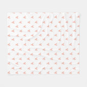 Minimalistisches kleines rotes Hummermuster Fleecedecke (Vorderseite (Horizontal))