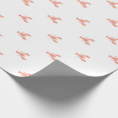 Minimalistisches kleines rotes Hummermuster Geschenkpapier (Ecke)