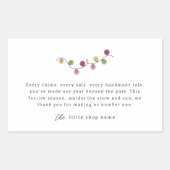 Minimalistisches Kleinunternehmen - Vielen Dank Rechteckiger Aufkleber (Vorderseite)