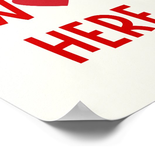 Minimalistisches Kochangebot Red Heart Kitchen Poster (Ecke)