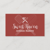 Minimalistisches Kochen Utensil Bäckerei Visitenkarte (Vorderseite)