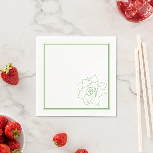 Minimalistisches kokuläres grünes botanisches serviette (Beispiel)