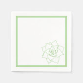 Minimalistisches kokuläres grünes botanisches serviette (Vorderseite)