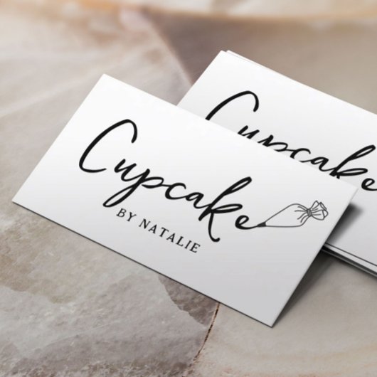 Minimalistisches Konditorei Einfache Bäckerei Visitenkarte