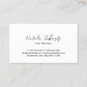 Minimalistisches Konditorgebäck Visitenkarte (Rückseite)