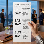 Minimalistisches Konferenz-Reiseplan für Unternehm Werbekarte