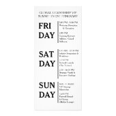 Minimalistisches Konferenz-Reiseplan für Unternehm Werbekarte (Vorne)