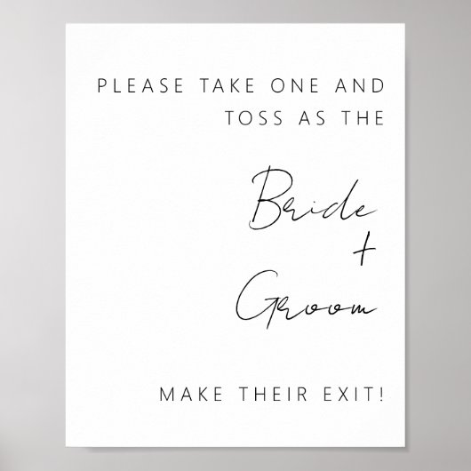 Minimalistisches Konfetti-Ausfahrt-Zeichen Poster (Vorne)