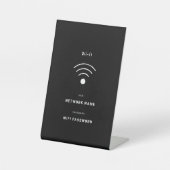 Minimalistisches kostenloses WiFi Sockelschild (Vorderseite)