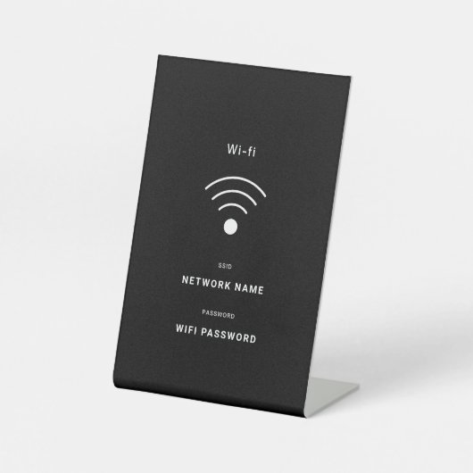 Minimalistisches kostenloses WiFi Sockelschild (Vorderseite)