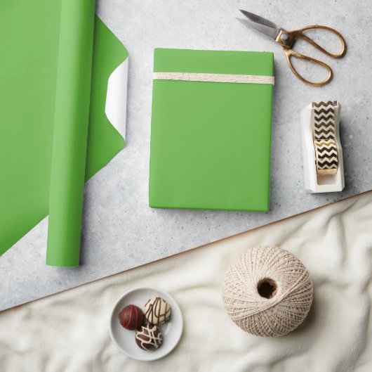Minimalistisches, kräftiges Apple Green Wrapping P Geschenkpapier (Kunsthandwerk)