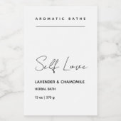 Minimalistisches Kräuterbad Lebensmitteletikett (Einzelnes Label)