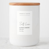 Minimalistisches Kräuterbad Lebensmitteletikett (Vorderseite)