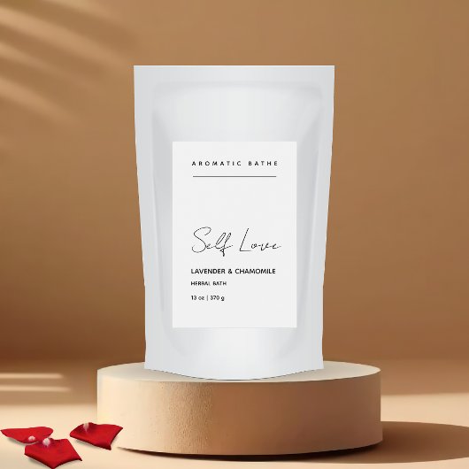 Minimalistisches Kräuterbad Lebensmitteletikett