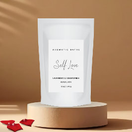 Minimalistisches Kräuterbad Lebensmitteletikett