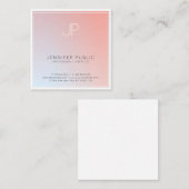 Minimalistisches kreatives Monogramm-Berufliches D Quadratische Visitenkarte (Vorne/Hinten)