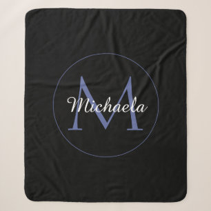 Minimalistisches Kreis-Modernes Monogramm Anfangsb Sherpadecke
