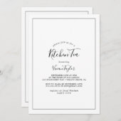 Minimalistisches Küchentee Einladung (Vorne/Hinten)