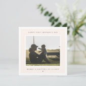 Minimalistisches kundenspezifisches Foto Erster Mu Karte (Stehend Vorderseite)