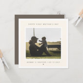 Minimalistisches kundenspezifisches Foto Erster Mu Karte (Vorderseite/Rückseite Beispiel)