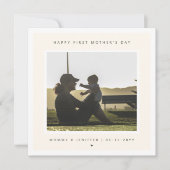 Minimalistisches kundenspezifisches Foto Erster Mu Karte (Vorderseite)