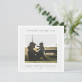 Minimalistisches kundenspezifisches Foto Erster Mu Karte (Stehend Vorderseite)