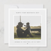 Minimalistisches kundenspezifisches Foto Erster Mu Karte (Vorderseite)