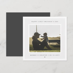 Minimalistisches kundenspezifisches Foto Erster Mu Karte