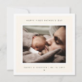 Minimalistisches kundenspezifisches Foto Erster Va Karte (Vorderseite)