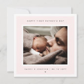 Minimalistisches kundenspezifisches Foto Erster Va Karte (Vorderseite)