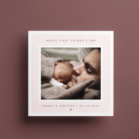 Minimalistisches kundenspezifisches Foto Erster Va Karte