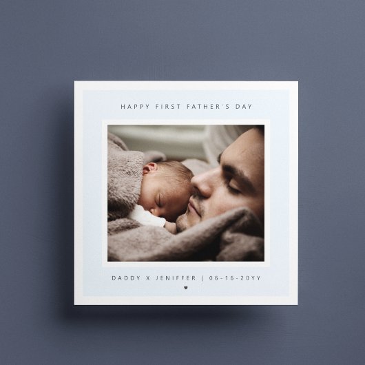 Minimalistisches kundenspezifisches Foto Erster Va Karte