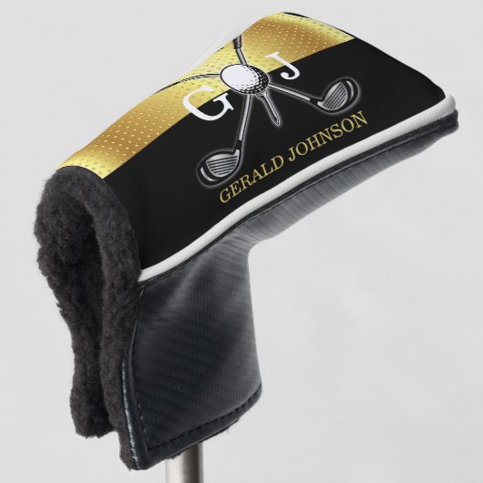 Minimalistisches, kundenspezifisches Golf Monogram Golf Headcover (3/4 Vorderseite)