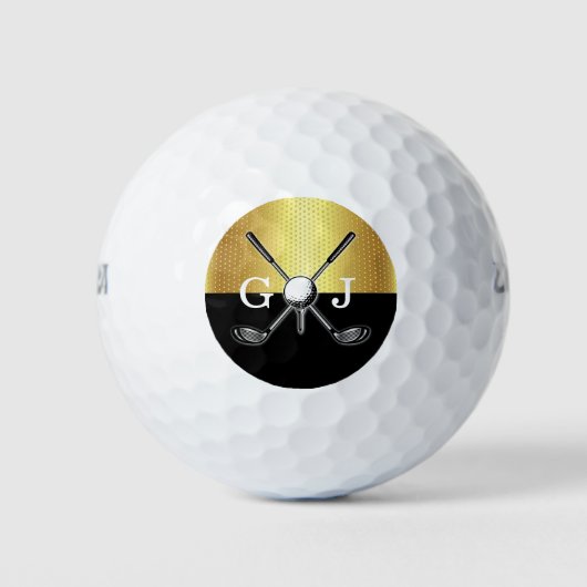 Minimalistisches, kundenspezifisches Golf Monogram Golfball (Vorderseite)
