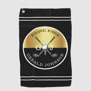 Minimalistisches, kundenspezifisches Golf Monogram Golfhandtuch