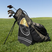 Minimalistisches, kundenspezifisches Golf Monogram Golfhandtuch (Gras)