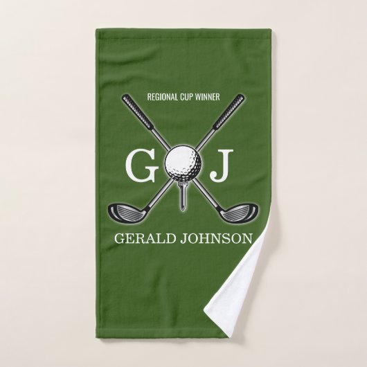 Minimalistisches, kundenspezifisches Golf Monogram Handtuch (Handtuch)