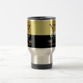 Minimalistisches, kundenspezifisches Golf Monogram Reisebecher (Mittel)