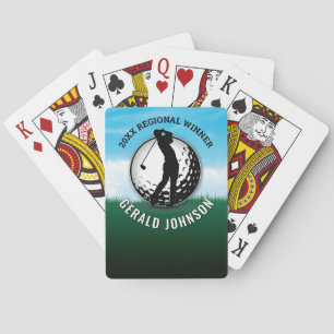 Minimalistisches, kundenspezifisches Golf Monogram Spielkarten