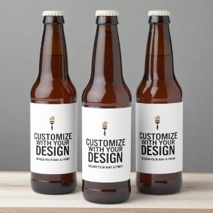 Minimalistisches, kundenspezifisches Personalisier Bierflaschenetikett