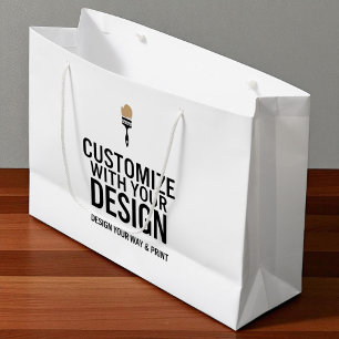 Minimalistisches, kundenspezifisches Personalisier Große Geschenktüte