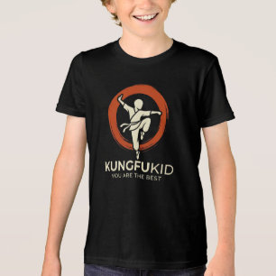 Minimalistisches Kung Fu Kid Kampfsport Zen T-Shir Tri-Blend Shirt