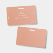 Minimalistisches Kunsthandwerk Ausweis (Vorder- & Rückseite)