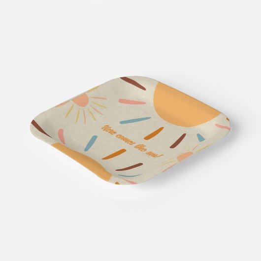 Minimalistisches Kunsthandwerk kommt hier zur Son Pappteller (Gewinkelt)